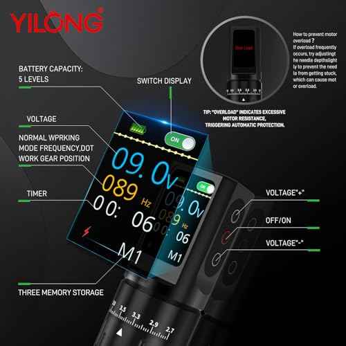 Wireless Tattoo Gun Kit for Beginners ? Rotary Tattoo Pen with 1200mAh Battery, Touch Button LED Smart Display, Adjustable 6-Stroke Length with Tattoo Needles Cartridges Tattoo Kit for Artists