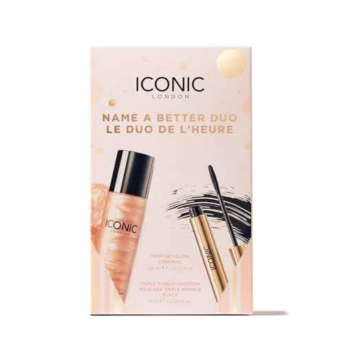 ICONIC LONDON Makeup Set for Natural Glow and Radiant Highlight, Perfect for Stocking Stuffers, Travel-Friendly, Cruelty-Free, Vegan Makeup