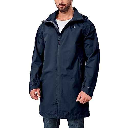 Little Donkey Andy Men's Waterproof Rain Jacket Outdoor Lightweight Mountain Windbreaker Long Coat for Hiking Golf Travel