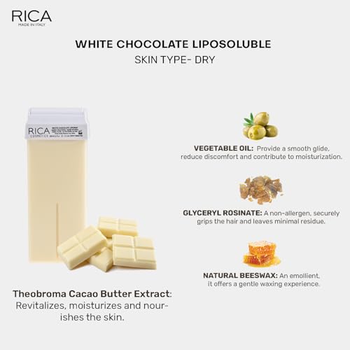 Wax White Chocolate Roll-On Wax Kit - Set of 4 Refills, 100 ML - Made in Italy