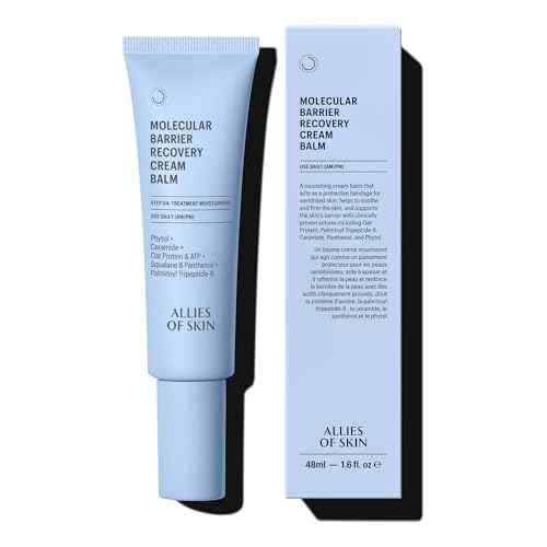 Allies of Skin Molecular Barrier Repair Cream Balm | Deeply Hydrating Face Moisturizer with Ceramides & Squalane | Daily Treatment to Soothe Irritated Skin | For Post-Procedure and Dry Skin | 1 fl oz