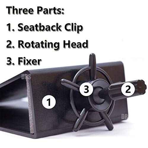 2Pcs Mannequin Head Clamp Stand with Clip Sturdy and Durable Wig Head Clamp Stand Adjustable Angle for Wigs Making Styling and Cosmetology Hairdressing Training Seat Back Clamp (Black)