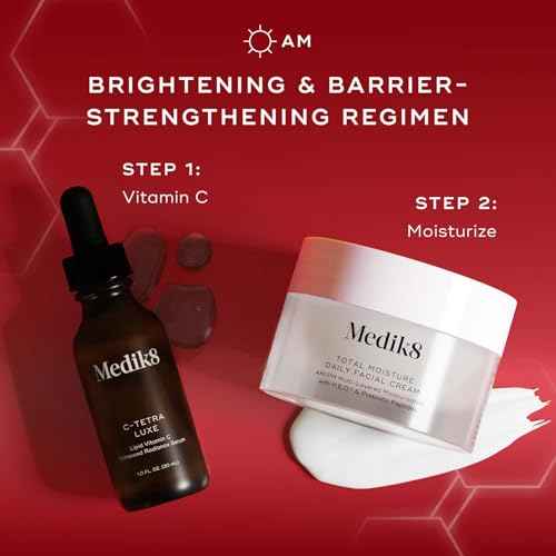 Medik8 Radiance Wrapped Kit - Vitamin C Serum for Face - Facial Cream for Women and Men - Hydrating Peptide Face Moisturizer - 2 pc