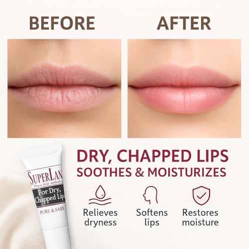 Lanolin Lip Balm 3 pack - Lip Repair for Hot/Dry Weather - Natural Lanolin Nipple Cream - Lip Moisturizer for cracked lips - Hydrating lip care - Ultra pure jojoba oil - Kosher chap stick (1.05 oz)