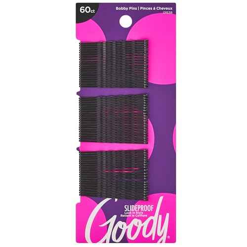 Goody 255-Piece Black Bobby Pin Kit with Magnetic Holder - Ultra-Strong All-Day Hold for Thick, Thin & Curly Hair - Tangle-Free Salon Quality Hair Pins for Updos, Everyday Styling & Events