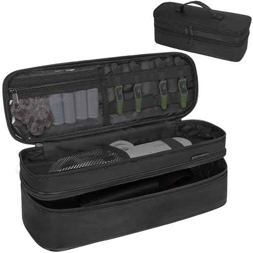 Double Layer Travel Carrying Case Compatible with Shark Flexstyle, Storage Case for Revlon One-Step Hair Dryer and Volumizer Hot Air Brush Portable Organizer Bag for Dyson Airwrap Styler