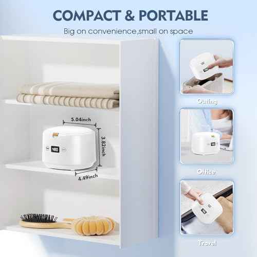 Ultrasonic Retainer Cleaner, 45kHz Sonic Retainer Cleaner Machine Dental Cleaning Pod for Dentures, Mouth Guards, Braces, Toothbrush Heads, Jewelry, 5 Modes for All Dental Appliances (White)