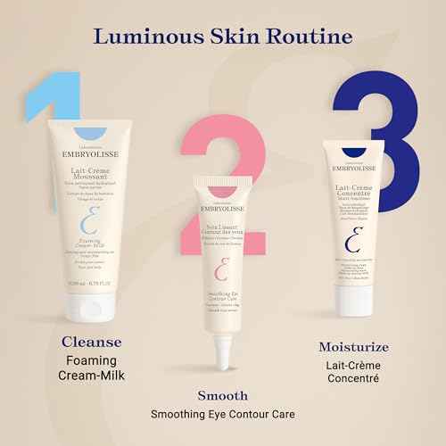 Embryolisse Smoothing Eye Contour Care. Revitalizing Gel Cream Treatment. Reduce Fine Lines, Circles, Puffiness, 0.50 Fl Oz