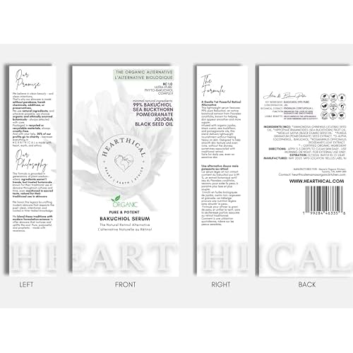 Organic Oil-Based Bakuchiol Serum For Face | 1oz Natural Retinol Alternative for Glowing Skin | Brightening Serum For Face | 99% Pure Bakuchiol Oil with Jojoba & Sea Buckthorn | Made In USA