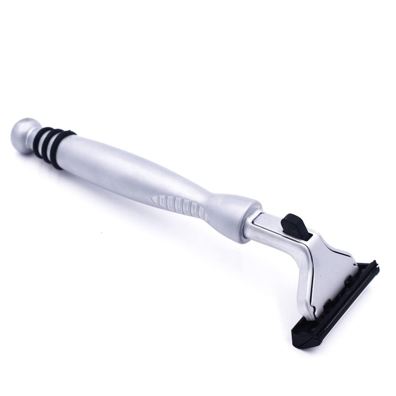 Taconic All‑Metal Heavyweight Chrome Razor – Gillette® Atra-Compatible Twin Blade Handle with 10 Pivot Plus Personna Blades, Ergonomic Grip, Durable Design