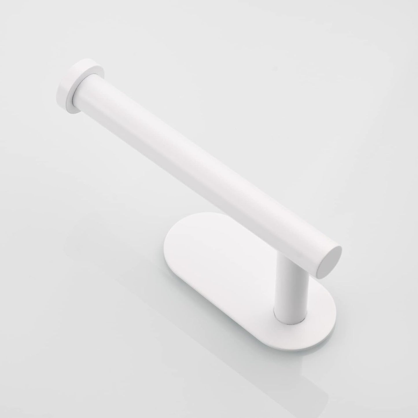 YUET Toilet Roll Holder Wall Mounted, 3M self Adhesive Toilet Roll Holder SUS 304 Stainless Steel Toilet Paper Holder No Drilling for Bathroom (White)
