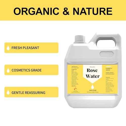 145 fl oz Rose Hydrosol for Face Hydrating Mist Hydration, 100% Pure Rose Water, Cleanses & Softens Skin, Promotes Healthy Skin Cell, Suitable for All Skin Types