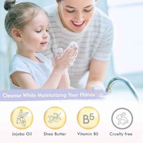 ROMIIE ZOI Foaming Hand Soap Gift Set, 1000ml Refill+500ml Foaming Soap, Cruelty-Free, Biodegradable Formula with Essential Oils for Sensitive Skin, Lavender Rosemary Scent, For Kitchen & Bathroom
