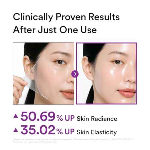 Collagen Overnight Wrapping Peel Off Facial Cream Mask with Jelly Brush, For Elasticity, Hydrating, Hydrolyzed Collagen & Peptide, Glass Skin, Korean Skincare, 2.73 Fl Oz