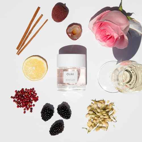 OUAI Melrose Place Eau de Parfum - Elegant Womens Perfume for Everyday Wear - Fresh Floral Scent has Notes of Champagne, Bergamot and Rose with Delicate Hints of Cedarwood and Lychee (1.7 Oz)
