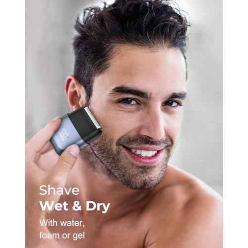 Foil Shavers for Men, Mini Electric Razors for Close Shaving Face with High Speed 3 Floating Blade Heads, USB C Fast Rechargeable Foil Shaver IPX7 Waterproof Wet Dry Travel Locked/Led Display