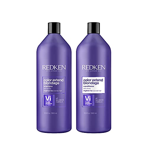 REDKEN Color Extend Blondage Color Depositing Purple Shampoo | For Blonde Hair | Neutralizes Brassy Tones In Blonde Hair | With Salicylic Acid | 33.8 Fl Oz