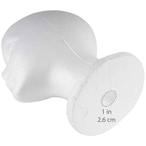 SHANY Styrofoam Model Heads ,Hat Wig Foam Mannequin Female Wig Head Stand ,Mannequin Head for wigs , Wig Holder - Round Base , 11 Inches Female Mannequin Head -12 Pieces - One Dozen