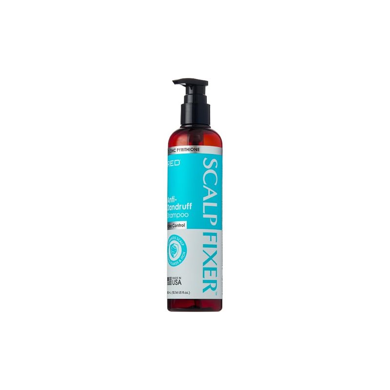 Red by Kiss Scalp Fixer Anti-Dandruff Shampoo with 1% Zinc Pyrithione, Flake Control, Hydrating Formula, Soothes Itchy, Irritated Scalp Plant Based Sulfate Paraben Free Formula (10.14 fl. oz.)