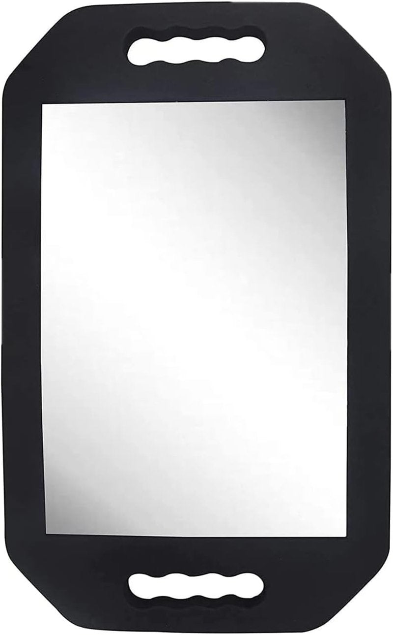 Large Rectangular Handheld Mirror - Double Handle Lightweight Salon Tool | Perfect for Hairstylists & Barbers