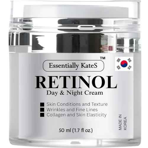 Essentially KateS Retinol Cream for Face and Eye, The Gentle Revolution | K-Beauty Anti-Aging Moisturizer with Hyaluronic Acid and Vitamin E | Gentle, Hydrating, Firming, 50 ml (1.7 fl oz)