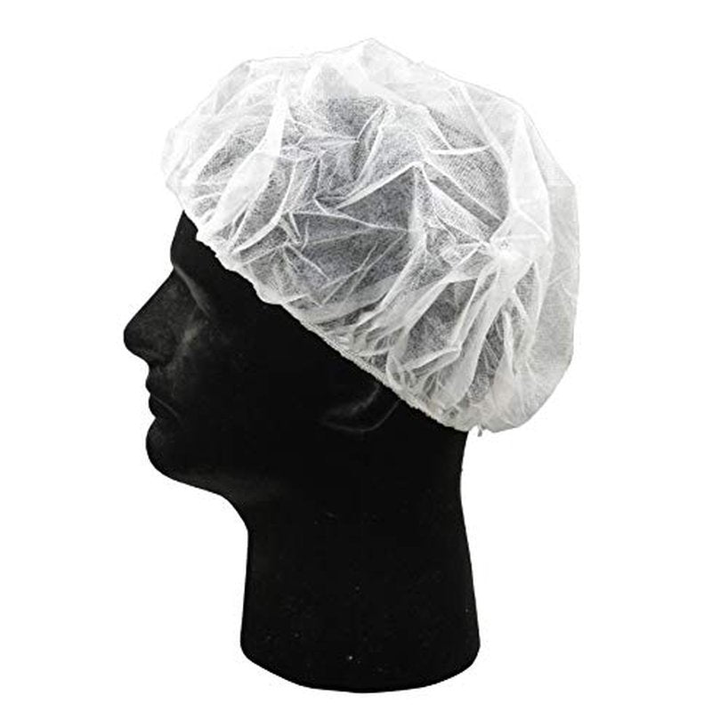 Regine Switzerland Disposable Hair Nets - 21" White Caps for Salon & Spa | 100 Pack