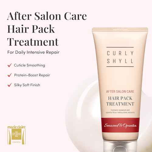 CURLYSHYLL After Salon Care Hair Pack Treatment | Deep Moisture & Care | Seaweed & Botanical Oils | Damaged Hair Treatment | 250ml