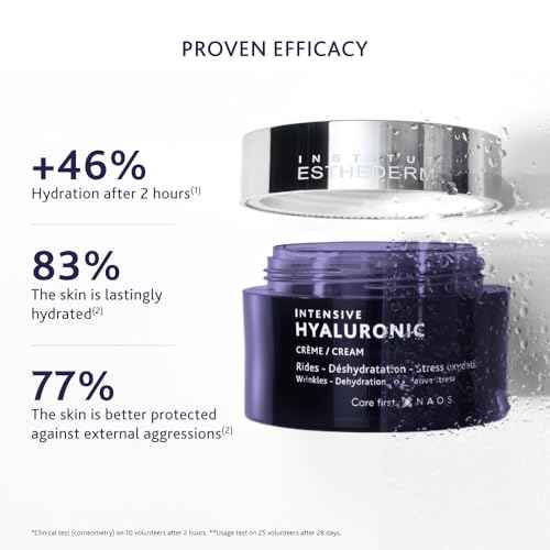 Institut Esthederm Intensive Hyaluronic Cream, Face Cream for Wrinkles, Fine Lines, and Dehydrated Skin, Face, Neck and D?collet?