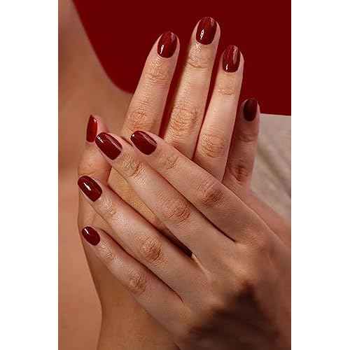 LONDONTOWN lakur Nail Polish - Chip-Resistant, Non-Toxic, Conditions & Hydrates Nails | Glossy Umber Red, You Autumn Know, .40 fl oz
