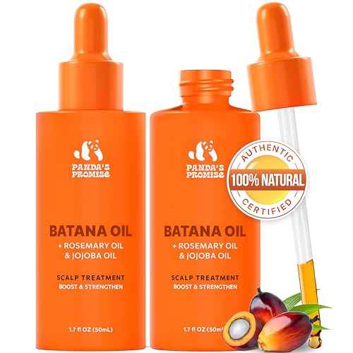 Panda's Promise Batana Oil for Hair Growth with Rosemary Oil, Jojoba Oil & Castor Oil- Natural Dry Scalp Treatment Product for Thinning (2 x 50ML = 100ML)