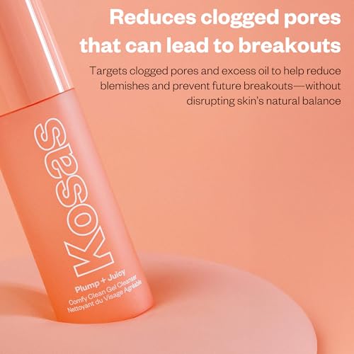 Kosas Plump + Juicy Comfy Clean Gel Cleanser ?Hydrating Face Wash for All Skin Types, Deep Clean & Moisturize, Soap & Sulfate Free, with Hyaluronic Acid, Panthenol & Beta Glucan?