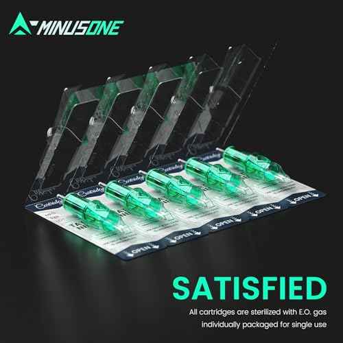 A-minusone 50Pcs Mixed Size Tattoo Needles 5Pcs each of #10 5RL, 7RL, 9RL, 15RM, 21RM, 15M1, 21M1 - #12 5RS, 7RS, 9RS Assorted Disposable Tattoo Cartridge Needle Sterilization & Safety for Tattoo Pen