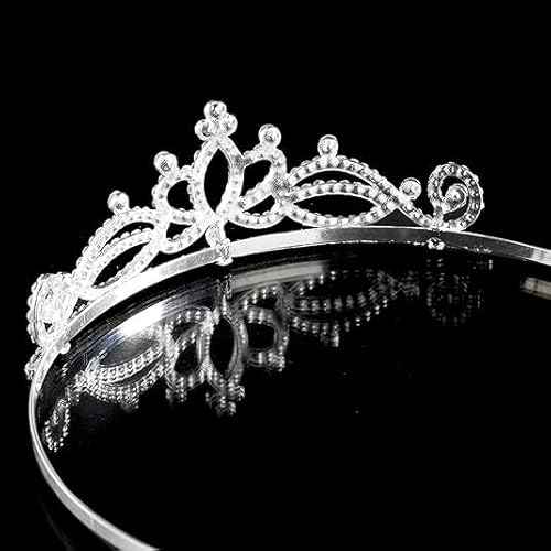 6 Pack Crystal Tiara Headband, Silver Princess Crown, Rhinestone Headband for Women, Girls, Princess Tiara Hair Accessories for Birthday Party, Wedding