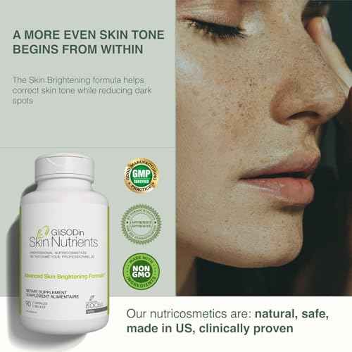 Glisodin Skin Nutrients Advanced Skin Brightening Formula ? for Brighter, Clearer, and Firmer Complexion ? Helps Reduce Blemishes - 90 Capsules