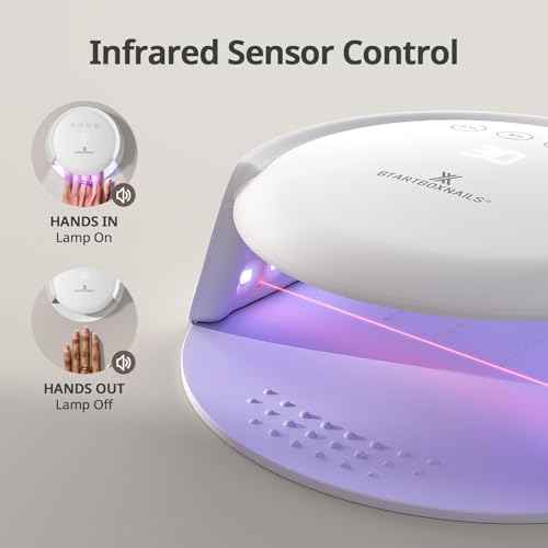 BTArtboxnails XCuringPRO Nail Lamp - Globally Certified Nail Dryer, Ecostead UV LED Beads Instant Cure Nail Light with 4 Timer, Smart Sensor, LCD Display for Curing Gel Nail Polish