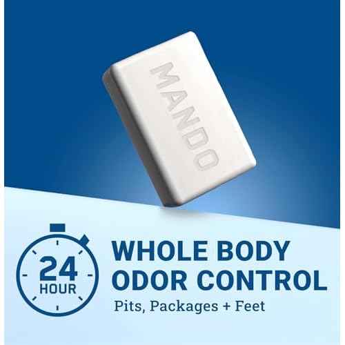 Mando 4-in-1 Acidified Cleansing Bar - 24-Hour Odor Control - Moisturizing Formula - Formulated without SLS and Parabens - Safe For Sensitive Skin - 5 ounces (Pack of 2) - Pro Sport & Mt Fuji