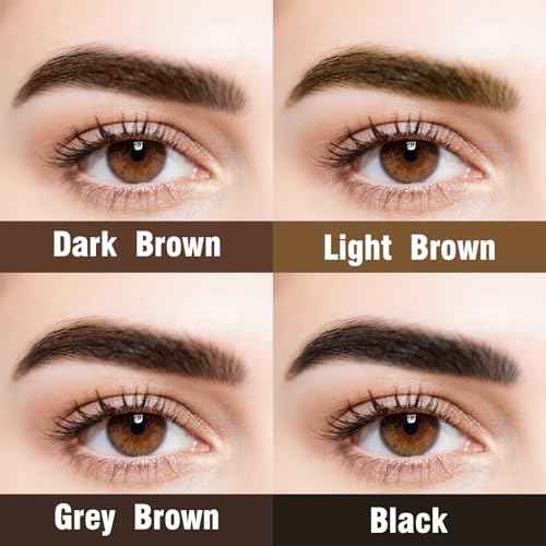 Peel Off Eyebrow Gel, Tattoo Eyebrow Gel Easy Peel Off, Natural Brow Color for Women Sparse Brows, Long-Wearing & Waterproof, Create Voluminous-Looking Brows, 1 Pack (01 Dark Brown)