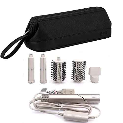 Airwrap Travel Case for Dyson/Shark Flexstyle, Travel Pouch for Complete Styler and Attachments, Travel Bag for Hair Dryer (Black)