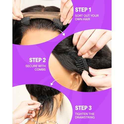 3D Water Wave Half Wig Human Hair 200% Density 3 In 1 Glueless Wigs Human Hair for Women Drawstring Wig Human Hair 100% Real Human Hair 18 Inches