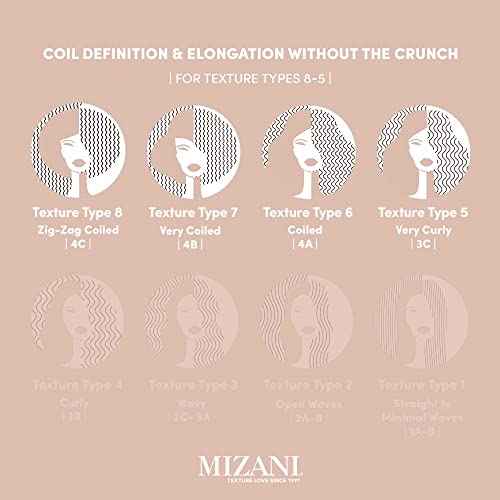Mizani True Textures Coil Stretch Cream - Soft Hold Curl Shamping Cream, Non-Drying For Curly & Coily Hair