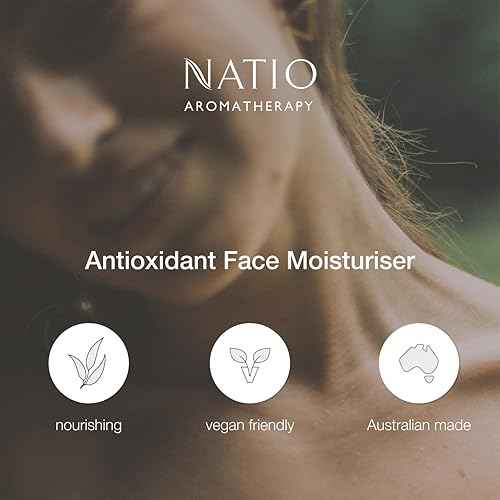 Natio Australia Aromatherapy Antioxidant Face Moisturizer, 3.3 oz - Anti-Aging Face Cream - Rosehip and Vitamin E - Face Lotion for All Skin Types