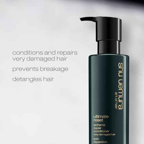 shu uemura art of hair Ultimate Reset Extreme Hair Repair Conditioner - Strengthens to Reduce Breakage and Split Ends, Deeply Conditions and Nourishes Damaged Hair, With Japanese Rice Extract, 8 Fl Oz