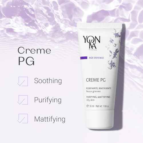 Yon-Ka Creme PG | Mattifying Protective Cream for Oily Skin | Anti-Aging Balancing Treatment for Shine and Redness | Paraben-Free | 1.68 oz