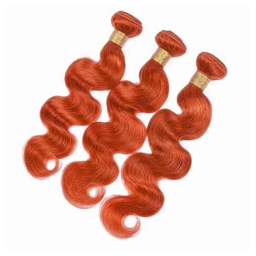 30 32 34 inch orange human hair ginger body wave bundles brazilian unprocessed virgin hair color #350 body wave bundles human hair