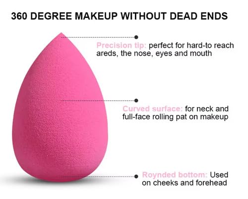 Studio Collection mini makeup Sponge Set Latex Free and High-definition Set of 10 makeup Wonder blender For Powder Cream and Liquid, Super Soft Wonder Beauty Cosmetic