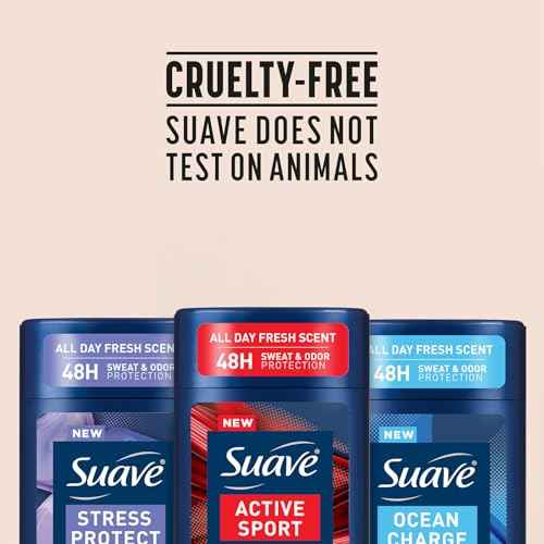 Suave Antiperspirant Deodorant for Men Variety 3-Pack ? Invisible Solid Active Sport, Ocean Charge & Stress Protect Antiperspirant Sticks, 48H Sweat & Odor Protection, 2.7 Oz Ea