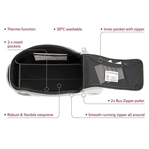 BRISA VW Collection - Volkswagen Neoprene Universal Bag for Makeup, Travel, Cosmetics in Beetle Bug Design
