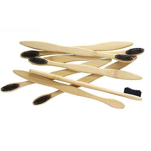 Extra Hard Bamoo Toothbrush 8 Pieces of One Pack Firm Bristles Super Hard Toothbrush