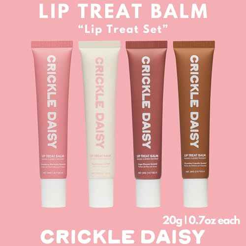 Lip Treat Balm - Hydrating & Nourishing Lip Balm with Avocado, Olive, and Coconut Oils - Softening Lip Moisturizer & Protection for Very Dry Lips - Set Of 4, 0.7oz Each