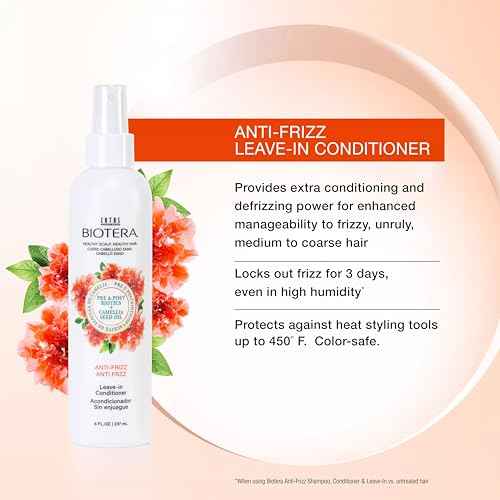 BIOTERA Anti Frizz Intense Smoothing Leave-in Conditioner | Extra Conditioning & Defrizzing | Frizzy or Unruly Hair | Vegan & Cruelty Free | Paraben Free | Color-Safe